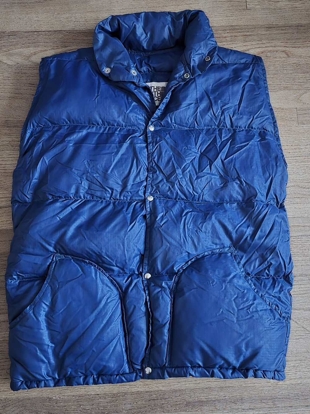 North Face Vintage 70’s Down Vest, Blue Mens Medium